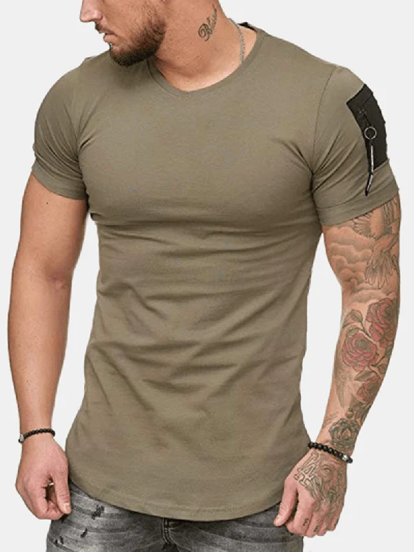 Mens Fashion Crew Neck Breathable Fit Comfy Casual T-ShirtsCrewneckaumented