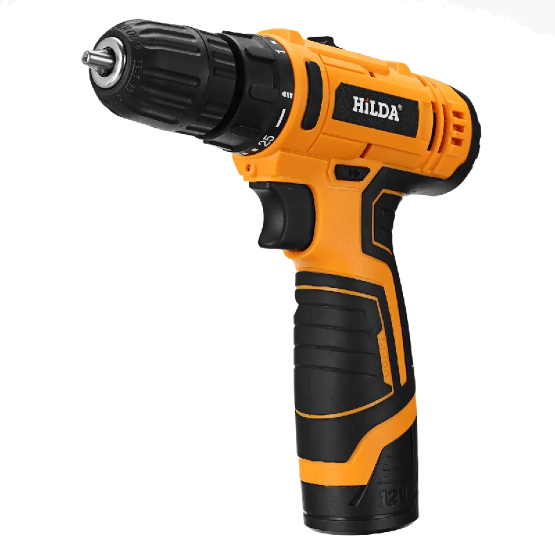 Hilda 12V Electric Drill Lithium Battery Hand Drill Driver Cordless Screw Driver Tool EU PlugCrewneckprint