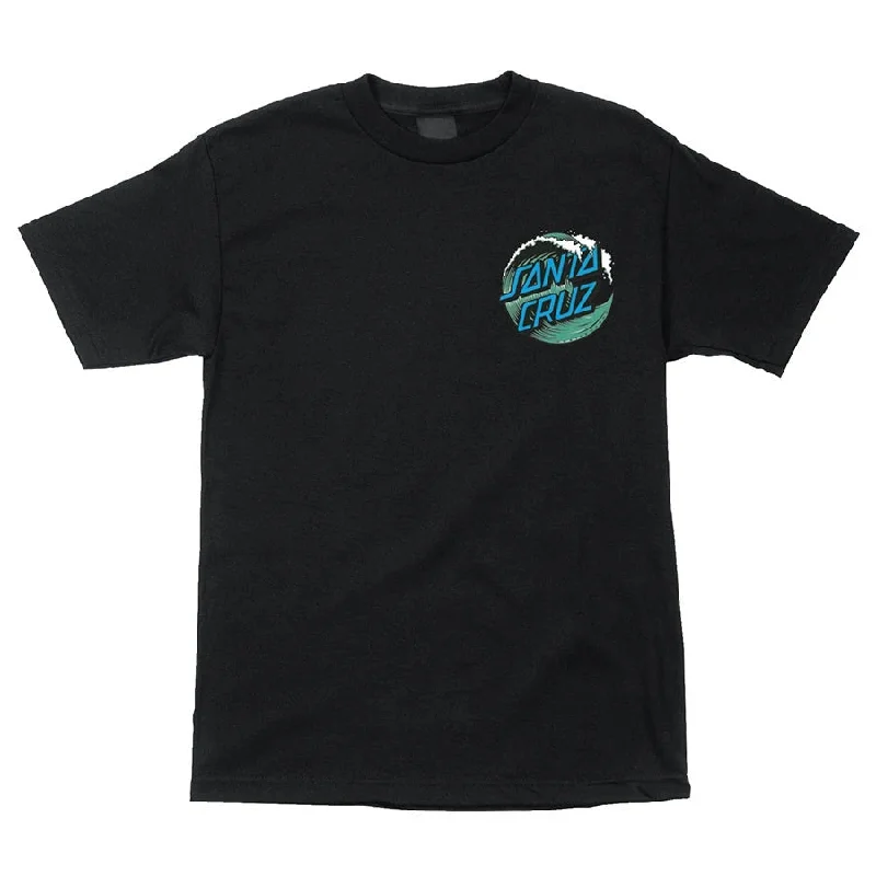 Santa Cruz Wave Dot Short Sleeve Youth T-Shirt - BlackVelvet Short Sleeve Tops