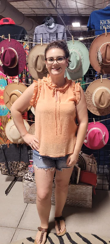 Fun In The Sun Short Sleeve Top - Dusty Apricot - SMALL | MEDIUM - FINAL SALEHemp Short Sleeve Tops