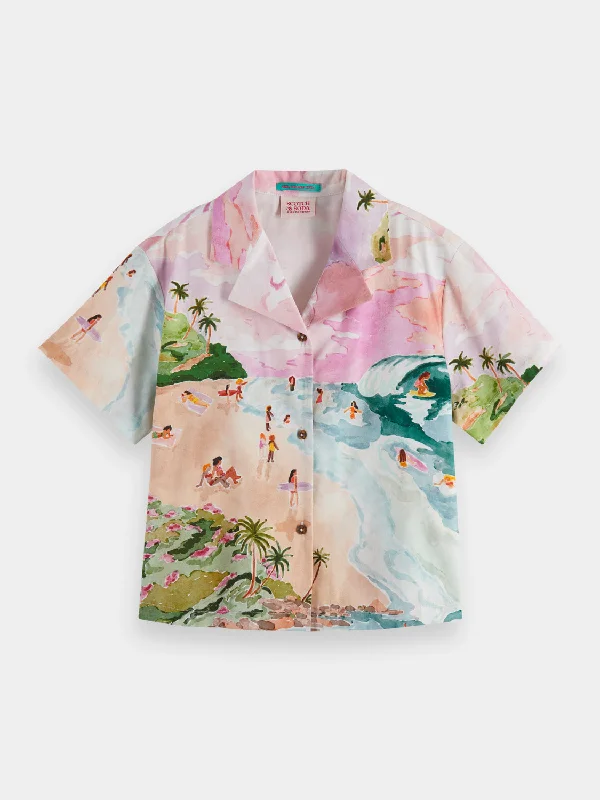 Kids - Short sleeved printed beach shirtLuxury Short Sleeve Tops