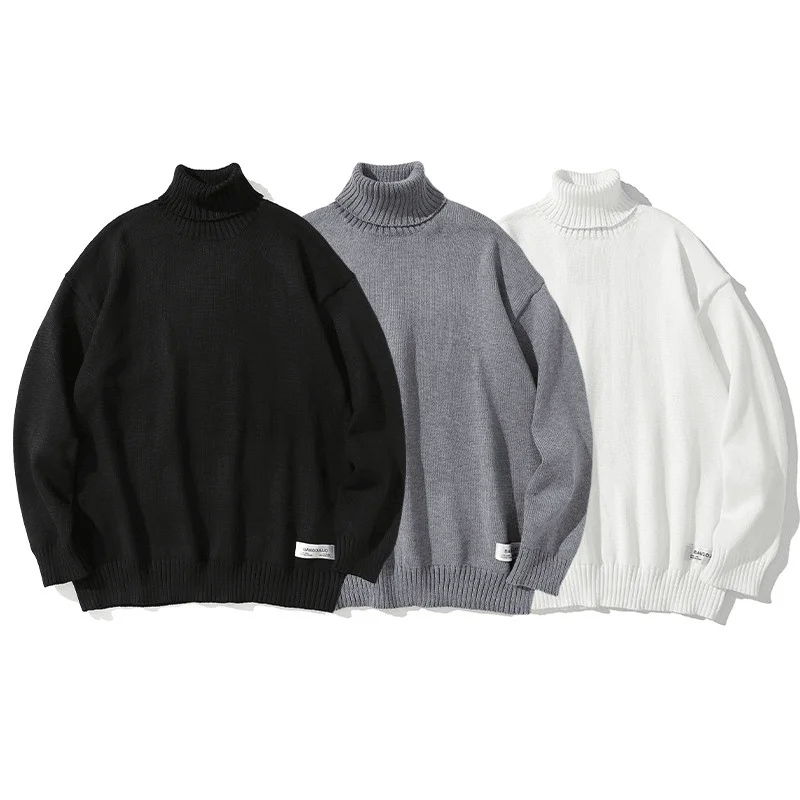 Japanese Retro High Crew Neck Sweater MenCrewneckgame