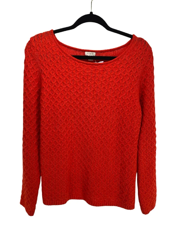 J Crew Misses Size Medium Red LS CasualCrewneckseam