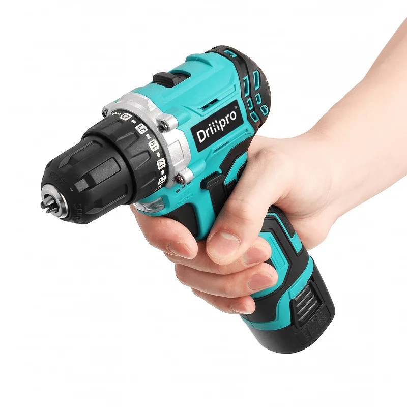 Drillpro 16.8V Brushless Electric Drill Driver Portable Rechargeable Screwdriver Power Tool W/ 1/2 BatteryCrewneckcrypto