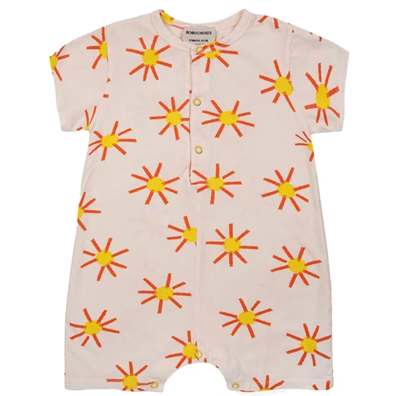 Bobo Choses Baby Sun All Over Playsuit Short Sleeve OffwhiteReflective Short Sleeve Tops