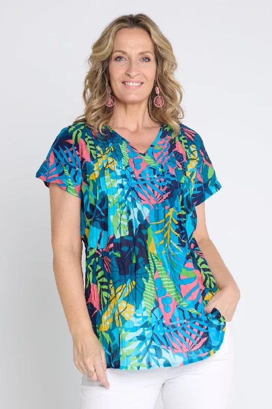 Kayla Cotton Short Sleeve Top - JunglePopDesigner Short Sleeve Tops