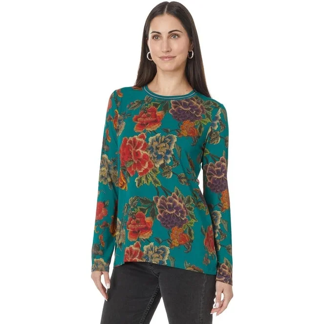 Johnny Was Women's The Janie Favorite Long Sleeve Tee, Zinnia Meadow