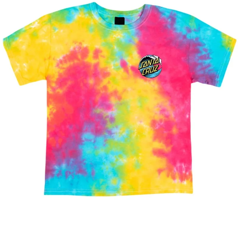 Santa Cruz Wave Dot Short Sleeve Youth T-Shirt - Multi RainbowLounge Short Sleeve Tops