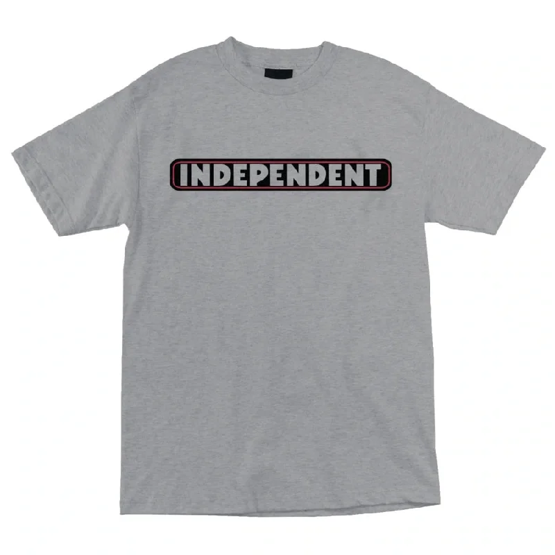 Independent Bar Logo Short Sleeve Mens T-Shirt - Hthr GreyFleece Short Sleeve Tops