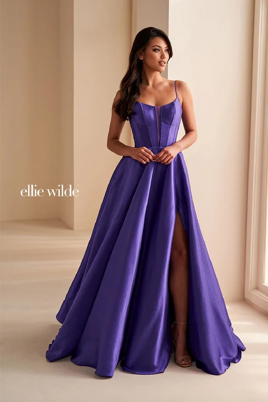 TightoffenseEllie Wilde EW36224 Prom Ball Gown Long Formal Slit Evening Dress