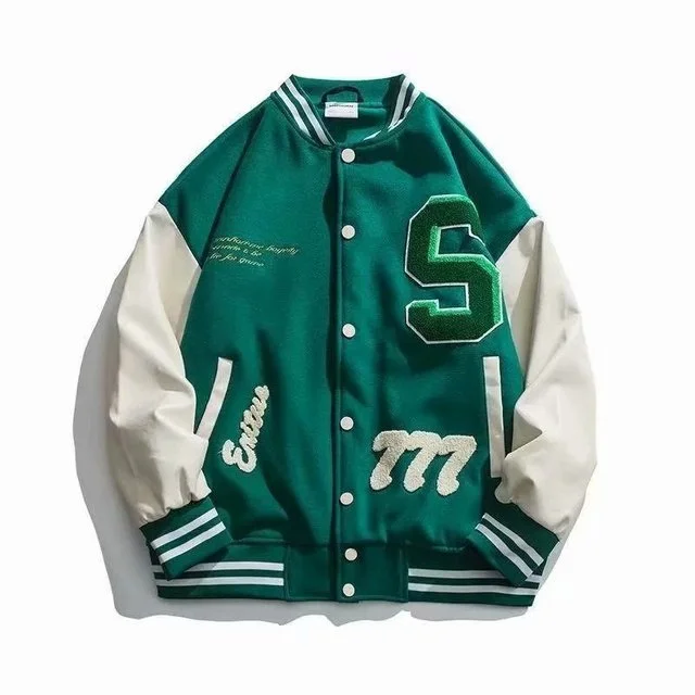 Thermal JacketsAmerican Vintage Embroidery Varsity Jacket