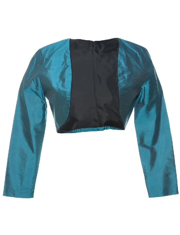 Streetwear JacketsTeal Bolero Jacket - S