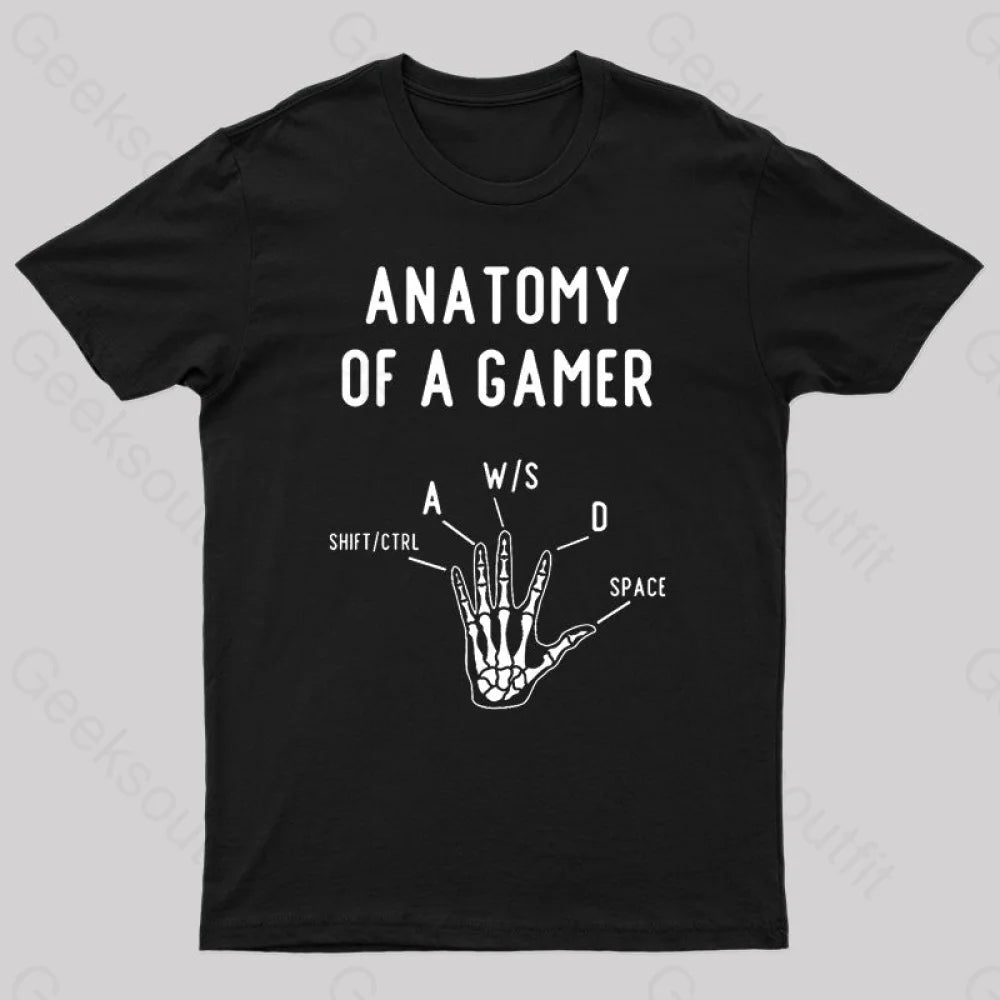 Anatomy of a Gamer Geek T-ShirtEmbroidered Tee