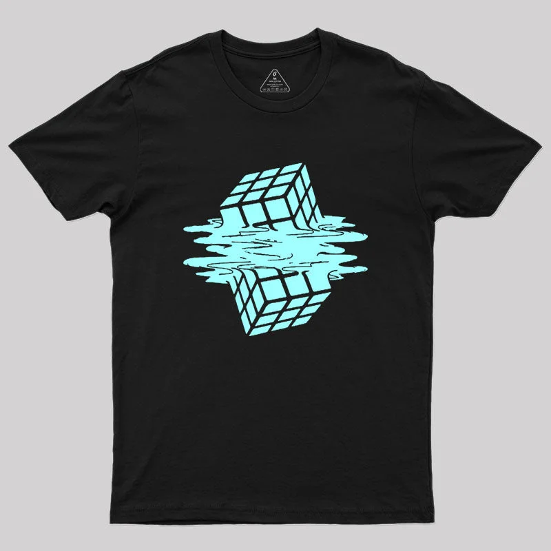 melting rubik cube Geek T-ShirtDesigner Tee