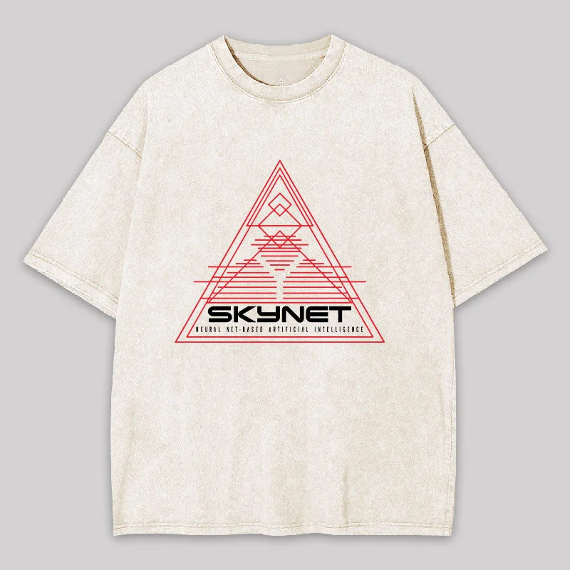 Skynet Red Line Washed T-shirtTie-Dye Tee