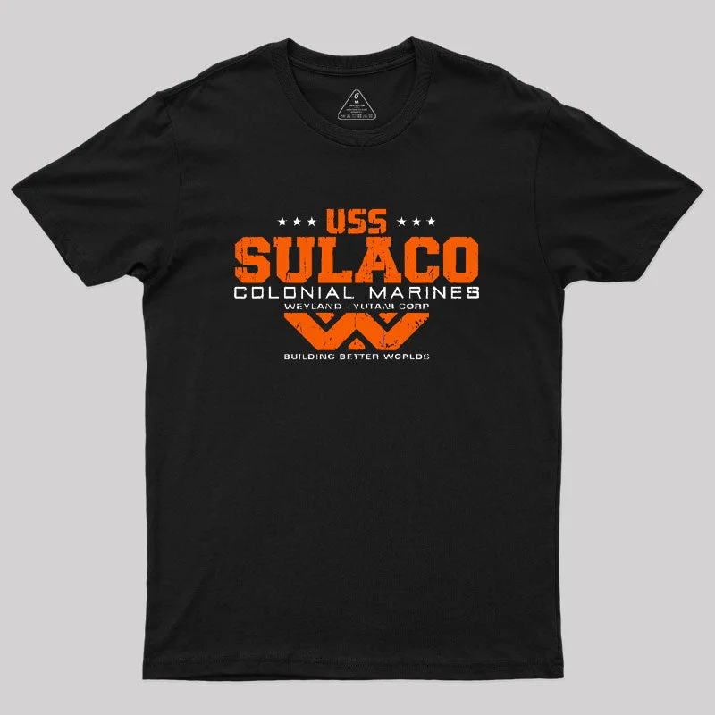 USS SULACO Weyland Corp Geek T-ShirtSilk Tee