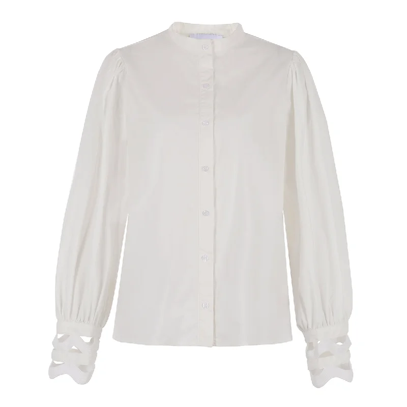 Peplum ShirtsVeronica Shirt-White