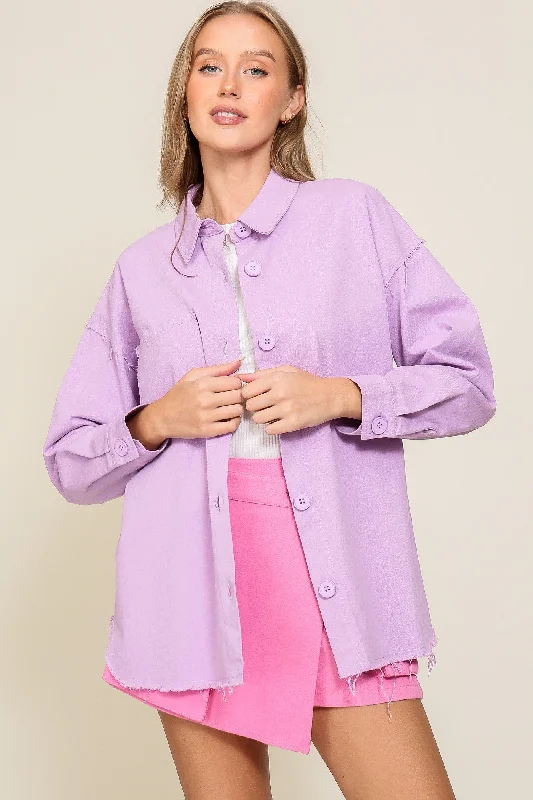 Chambray ShirtsLilac Button Down Shirt