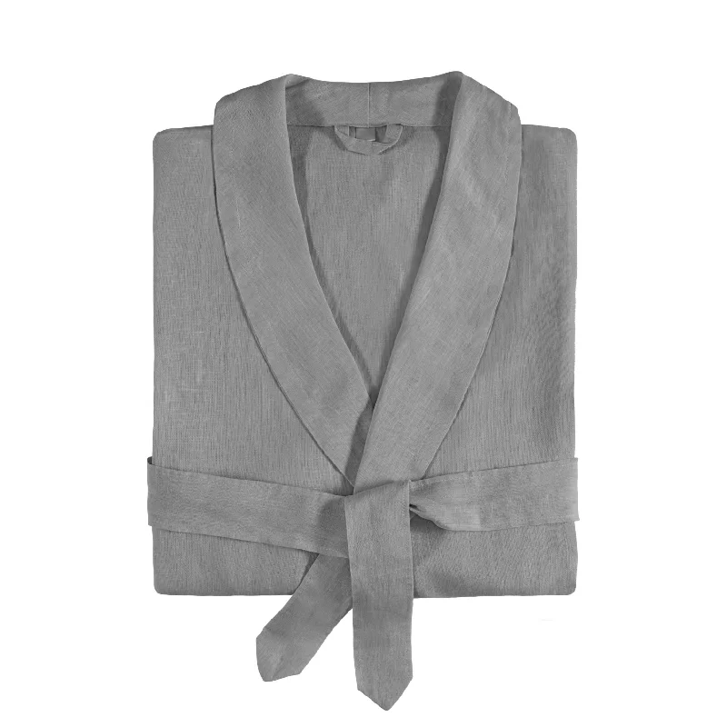 Amalia "Maia" (Terry Lined) Bathrobe in Slate