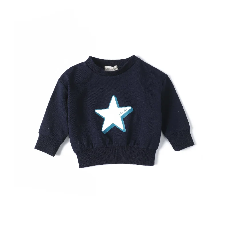 Thermal HoodiesAnecdote Navy Star Graphic Sweatshirt