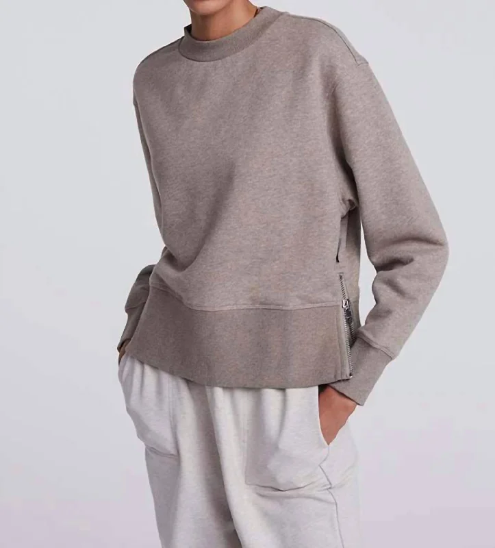 Fringed HoodiesEton Sweatshirt In Cashew Marl