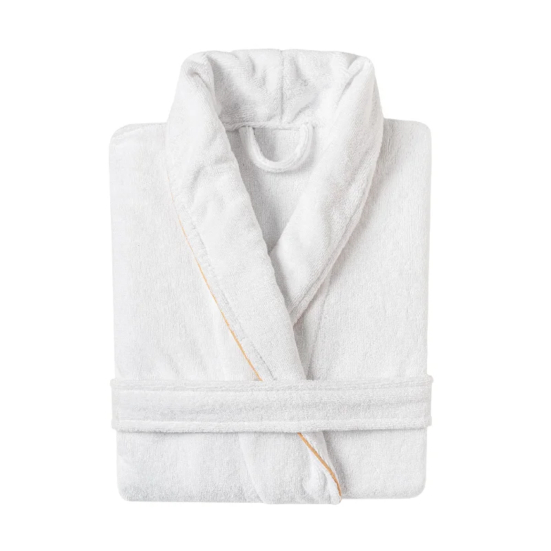 Graccioza "Continental" Bathrobe in White/ Gold