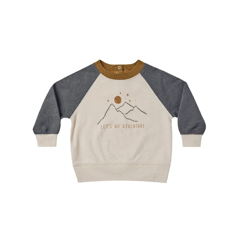 Outdoor SweatshirtsRylee + Cru Raglan Sweatshirt - Natural Let's Go Adventure