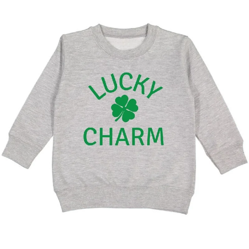 Sherpa-Lined HoodiesSweet Wink Sweatshirt - Gray Lucky Charm