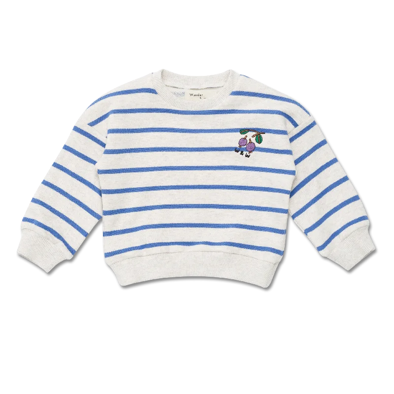 Patchwork SweatshirtsWander + Wonder Blue Stripe Baby Sweatshirt