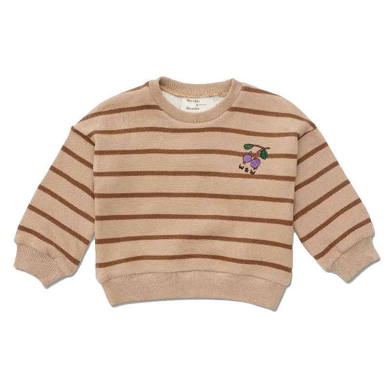 Hooded SweatshirtsWander + Wonder Clay Stripe Striped Cherry Sweatshirt